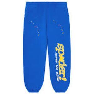 Sp5der TC Sweatpants Blue and Yellow